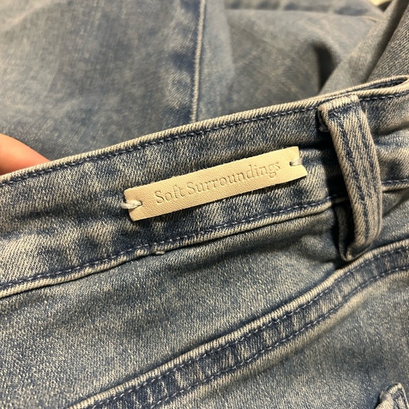 Soft Surroundings Ultimate Denim Straight Leg Jeans Women’s Size 14P Light Wash - Picture 3 of 7